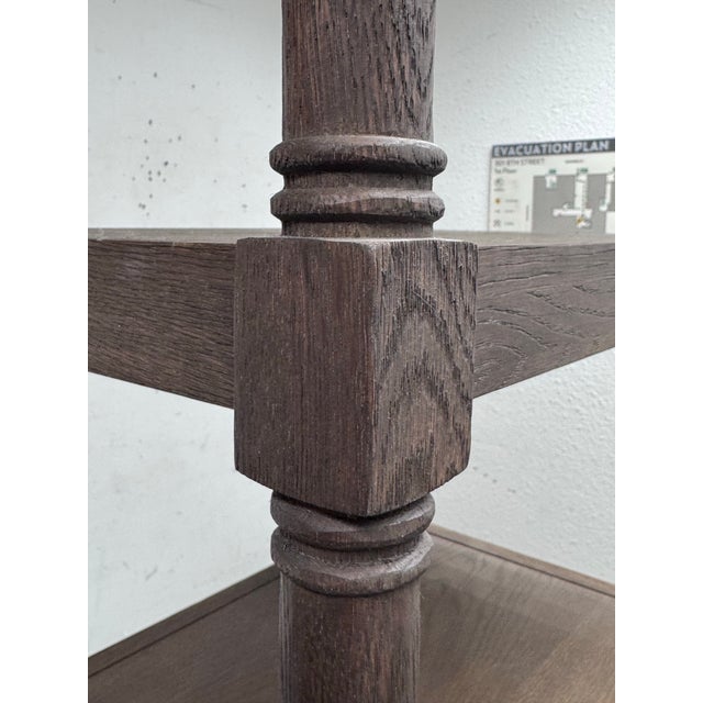 Restoration Hardware Weathered Oak Wood Etagere For Sale - Image 9 of 12