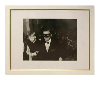 1966 Mid-Century Modern Framed Photograph Frank & Mia Signed by Harry Benson For Sale
