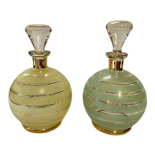 Mid Century Small Decanters - a Pair For Sale