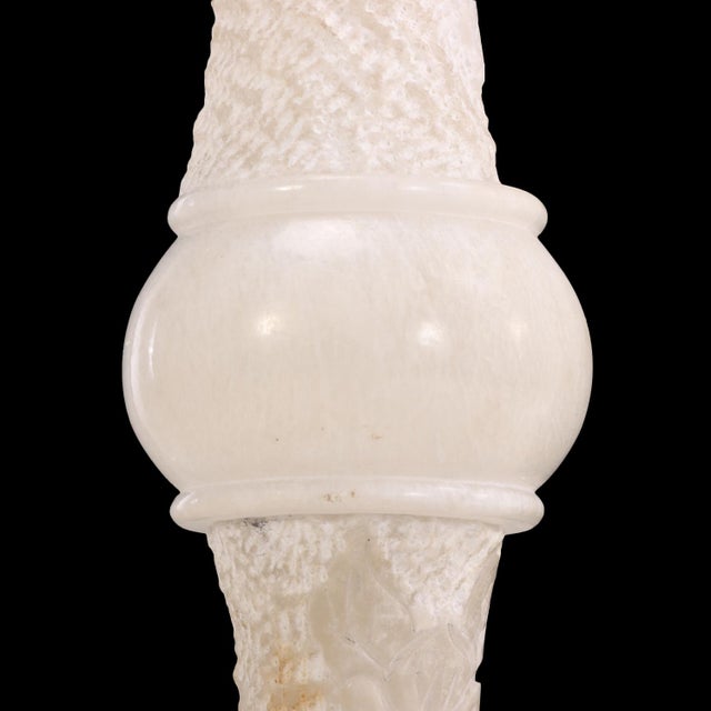 1930s Italian Carved Alabaster Floor Lamp For Sale - Image 4 of 8