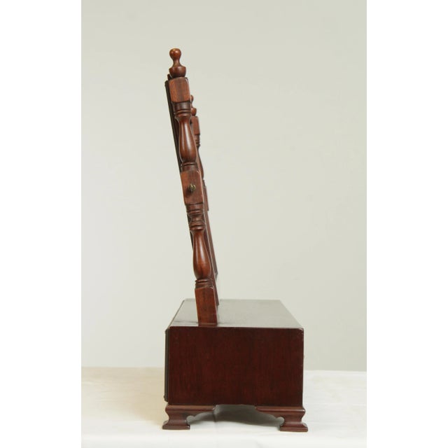 Chippendale Suter's Handcrafted Chippendale Style Mahogany Shaving Mirror (A) For Sale - Image 3 of 13