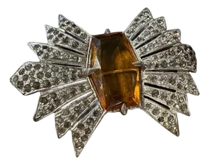 An Amazing 1930s Art Deco Costume Jewelry Brooch