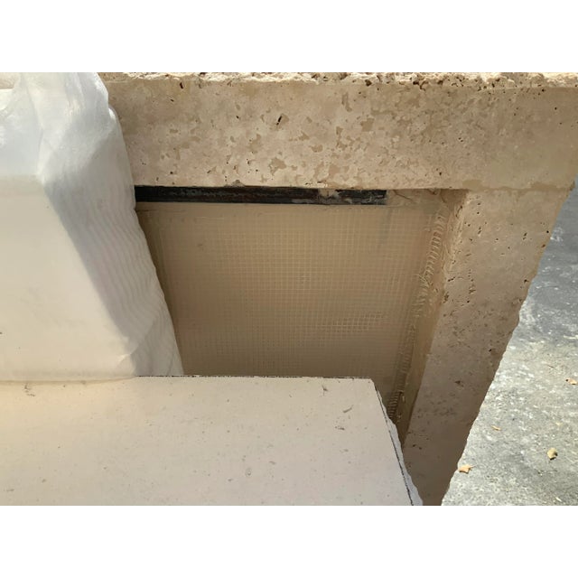 Live Edge Rectangular Travertine Dining Table For Sale In San Diego - Image 6 of 13