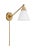 Chapman & Myers by Visual Comfort Studio Wellfleet Single Arm Cone Task Sconce, Matte White & Burnished Brass For Sale In Greenville, SC - Image 6 of 7