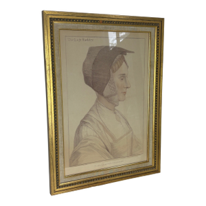18th Century Holbein Engraving of the Lady Barkley