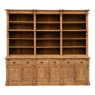 Antique Recycled Teak Bookcase For Sale