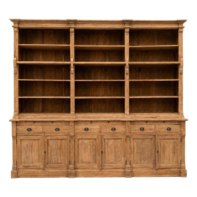 Antique Recycled Teak Bookcase For Sale