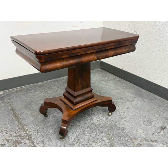 Victorian Regency Style Lift-Top Game Table For Sale - Image 4 of 12