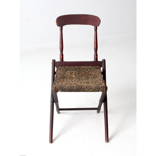 Antique 1800s Military Folding Camp Chair For Sale - Image 4 of 12