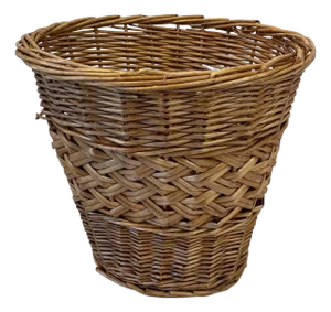Vintage Wicker Trash Can