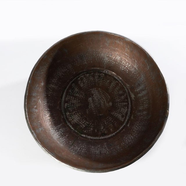 Modern Hammered Copper Bowl For Sale - Image 3 of 9