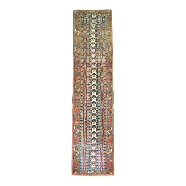 Early 20th Century Zabihi Collection Lovely Persian Eclectic Persian Runner - 3'10" x 17'8" For Sale
