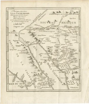 Map of the Overland Route to California, 1701
