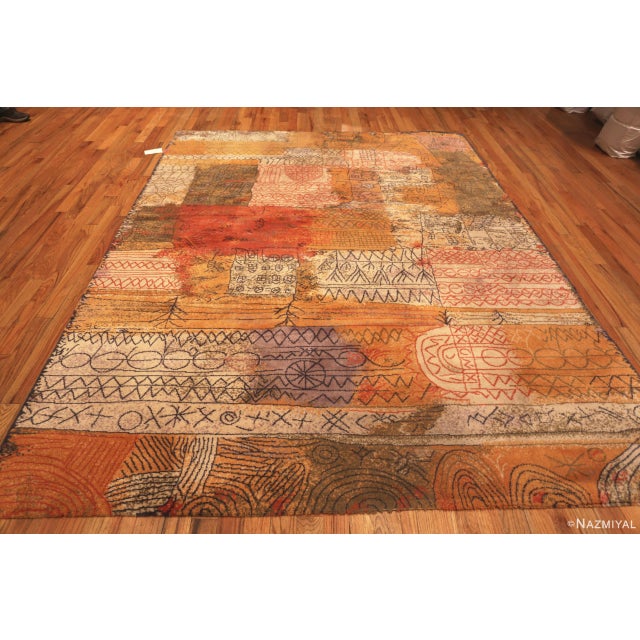 Artistically Gorgeous Vintage Scandinavian Paul Klee “Florentinische Villenviertel” Art Rug, Country / Rug Origin:...