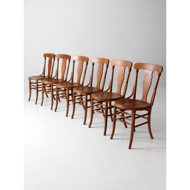 Late 19th Century Antique Victorian Bentwood Dining Chairs Set of 6 For Sale - Image 5 of 15