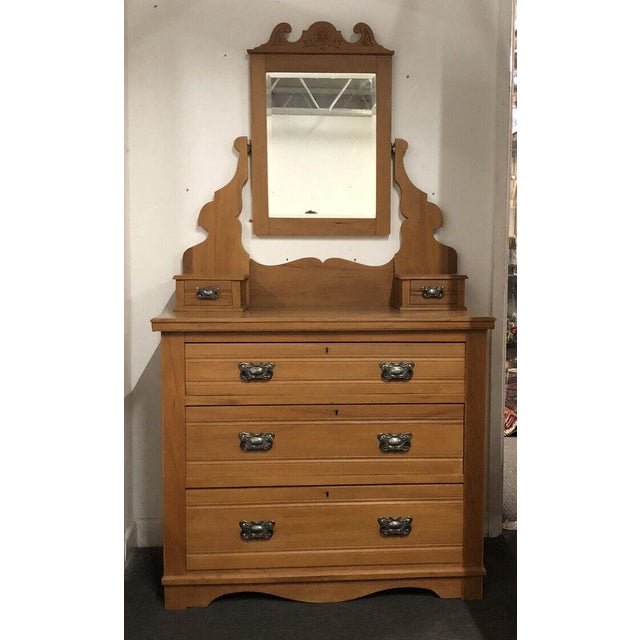 Edwardian Satin Walnut Dressing Table For Sale - Image 3 of 7