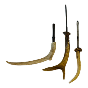 Vintage Handmade Antler Handled Screwdriver Tools - Set of 3