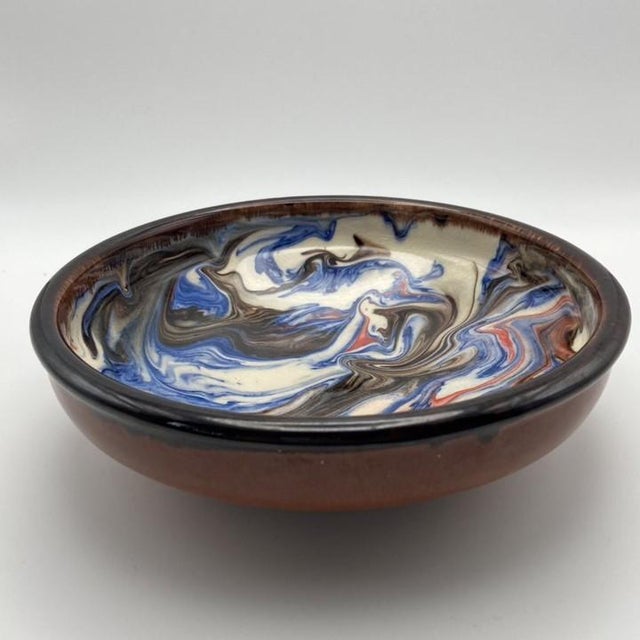 Beautiful swirl glaze pottery bowl from Aparicio Ceramics (Ceràmiques Aparicio). This Catalonian pottery specializes in...