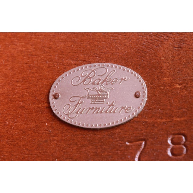 Baker Furniture Neoclassical Cherry Wood Extension Dining Table, Newly Refinished For Sale - Image 12 of 13