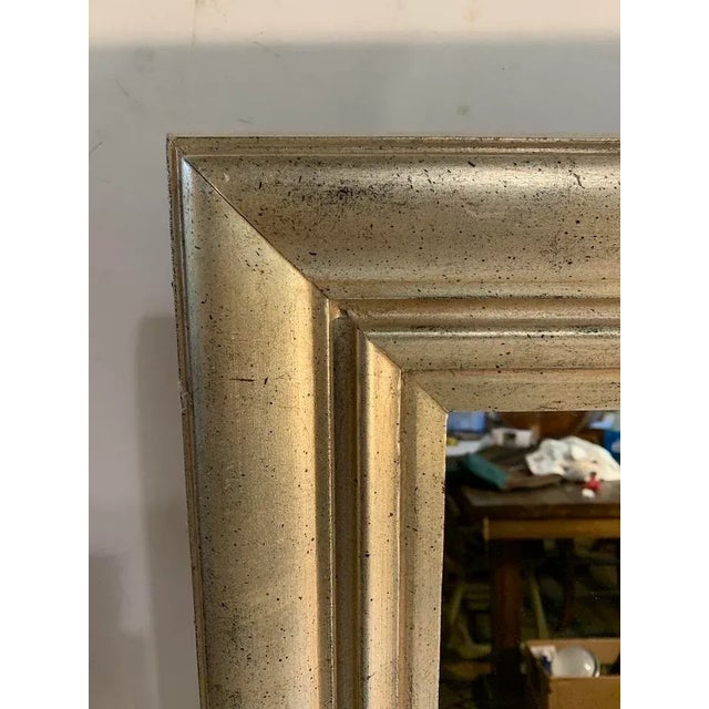 Rustic 1990s Mirror With Metallic Finish For Sale - Image 3 of 3