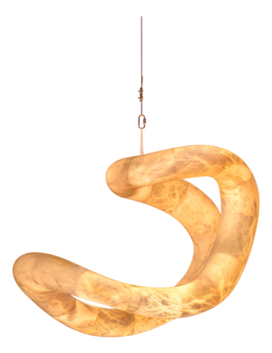Aqua Fossil Light IV Pendant Lamp in Alabaster by Amarist Studio