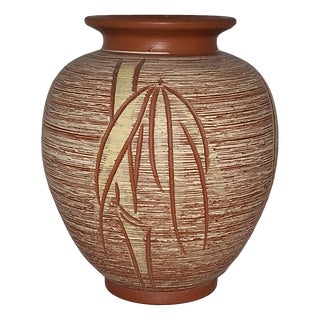 Vintage German Handmade Ceramic Vase, 1960s For Sale