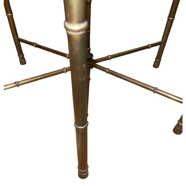 Pair of Attributed Mastercraft Brass Bamboo Form Side Tables. u.s.a. 1970's. For Sale In Los Angeles - Image 6 of 9