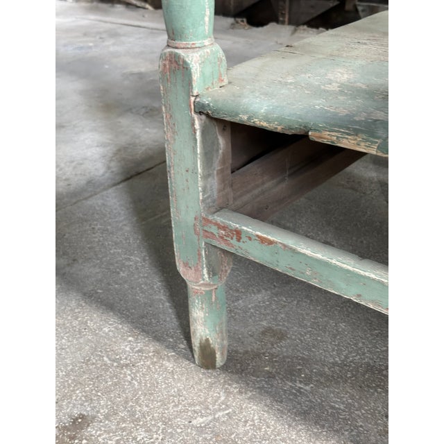 Wood Early 20th Century Primitive Painted Tilt Top Table For Sale - Image 7 of 9