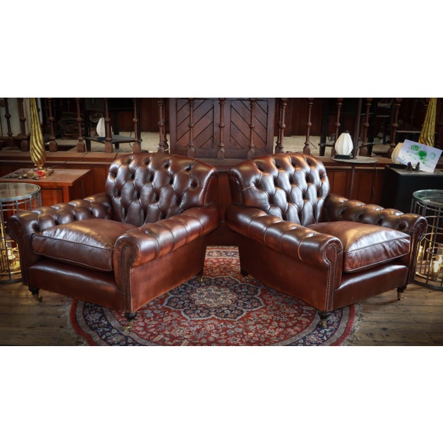 Bulgari Club Chairs in Leather from George Smith, 2010s, Set of 2 For Sale - Image 10 of 18