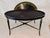 English Vintage Hollywood Regency Style Hand-Painted Papier-Mâché Oval Tray on Faux Bamboo Stand For Sale - Image 3 of 11