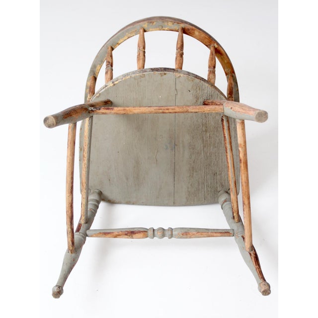 Antique Painted Captain's Chair For Sale - Image 14 of 15