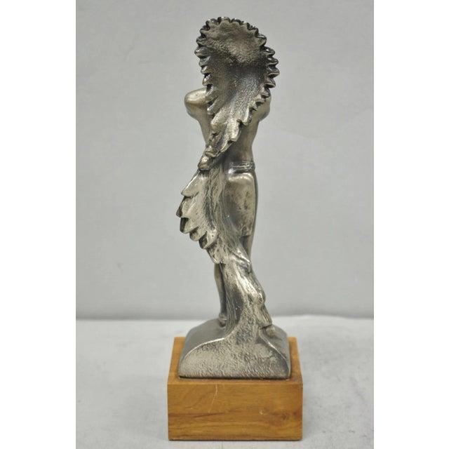 Vintage 1970s Popai Oma Store Display Award Trophy Native American Chief Figure For Sale - Image 9 of 12