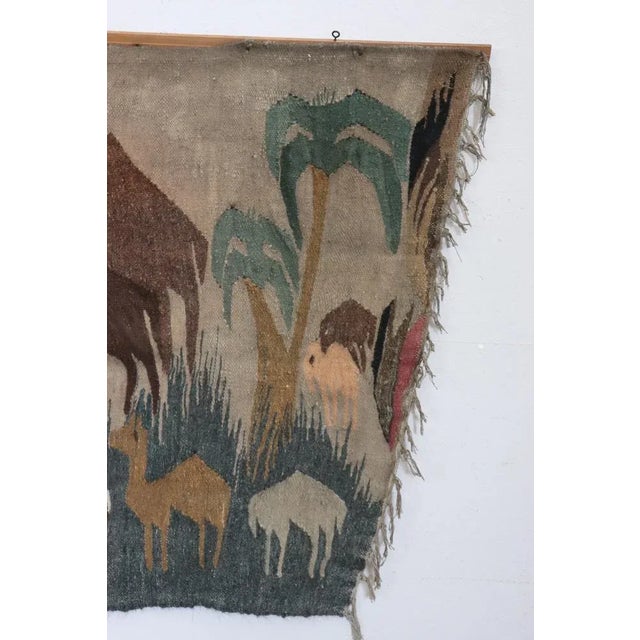 Textile Handmade Egyptian Wall Tapestry or Wall Rug, 1950s For Sale - Image 7 of 8