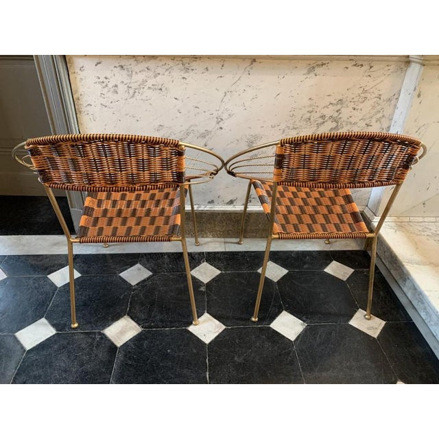 Vintage Italian Garden Patio Scoubidou Armchairs, 1950s, Set of 6 For Sale - Image 10 of 18