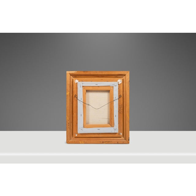Framed / Signed Mid-Century Modern Geometric Abstraction Oil on Canvas Painting by Fred Blassingham, Usa, C. 1980s For Sale In Orlando - Image 6 of 15