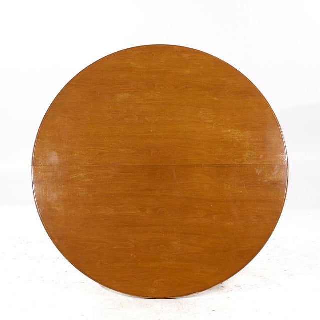 Edward Wormley for Dunbar Mid Century Mahogany Expanding Dining Table With 1 Leaf For Sale In Chicago - Image 6 of 11