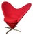 Heart Cone Chair in Red by Verner Panton, 1970s For Sale