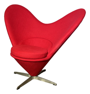 Heart Cone Chair in Red by Verner Panton, 1970s