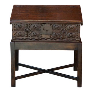 Vintage Writing Box on Stand For Sale