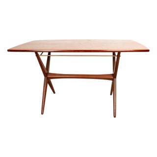 Vintage Scandinavian Table in Teak by Frederik Kayser for Gustav Bahus, Norway, 1960s For Sale