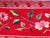 Vintage Chinese Long Red Pink Flower Embroidery Fabric Art For Sale - Image 4 of 17