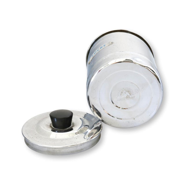 1950s French Chrome Coffee Making Canisters, Set of 3 For Sale - Image 4 of 4