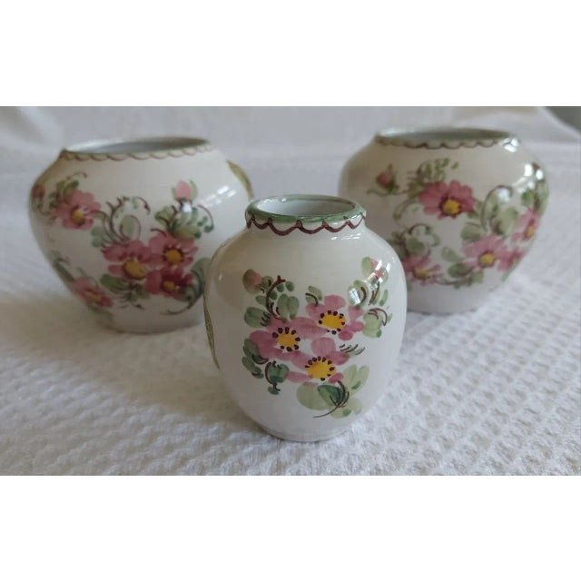 Bay Keramik 1980s Ulmer Keramic of West Germany 3 Piece Ceramic Vase For Sale - Image 4 of 6