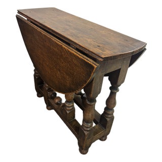 Diminutive Jacobean Style Oak Gateleg Table, Late 19th Century For Sale