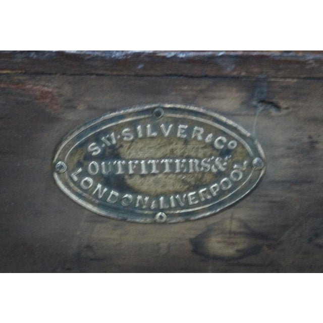 Antique Campaign Teak Chest from S.W Silver & Co, 1860s For Sale - Image 4 of 14