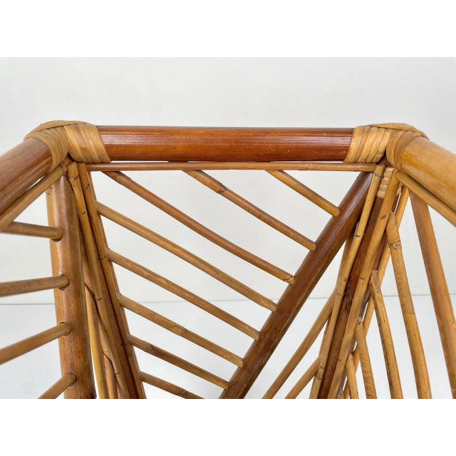 Mid-Century Modern Bamboo & Rattan Umbrella Stand, Italy, 1960s For Sale - Image 10 of 16