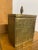 Vintage Crocodile Motif Reposse Brass Tea Caddy. Wooden Structure with Outer Brass & Inner Zinc/Tin Lining.