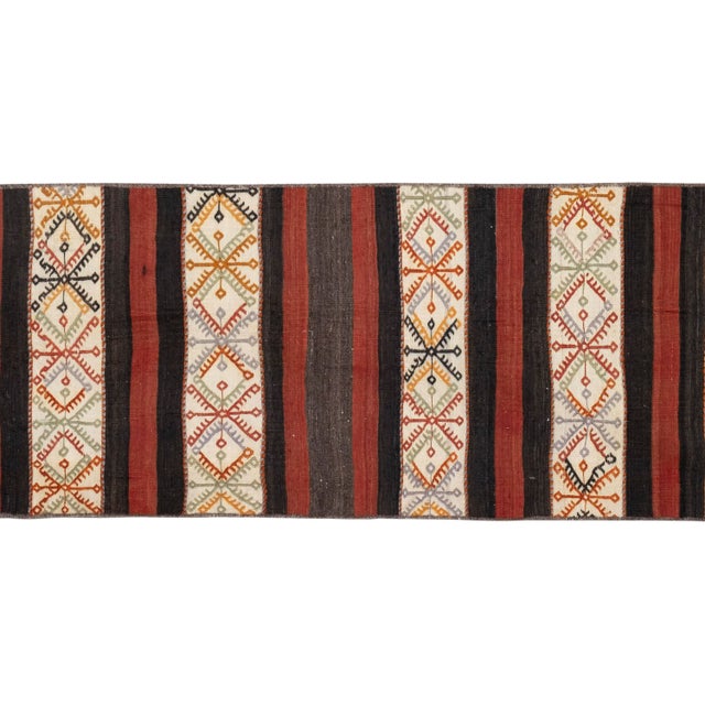 Mid-Century Modern 1970s Turkish Organic Kilim Runner 2'1" X 7'4" For Sale - Image 3 of 13