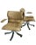 4 Giovanni Offredi for Saporiti Italia "Onda” Leather Desk Chairs, 1970 For Sale - Image 4 of 10