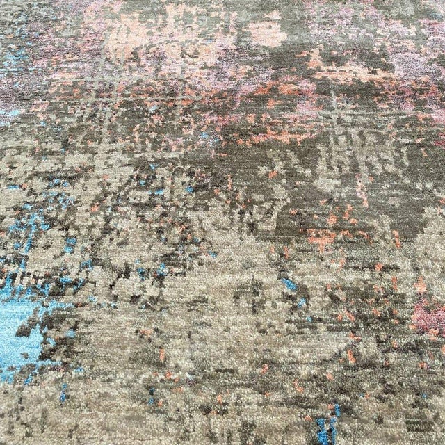 Handwoven Modern Abstract Area Rug 4x6 For Sale - Image 9 of 10